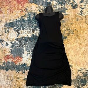 Mid length black dress
